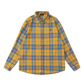 Vibrant Plaid Long Sleeve Button-Up Flannel Shirt