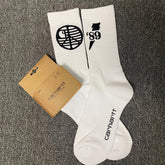 Classic Solid Color Crew Socks for Men & Women | Cushioned Sports & Casual Socks