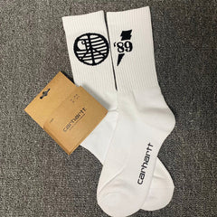 Classic Solid Color Crew Socks for Men & Women | Cushioned Sports & Casual Socks