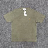 Retro Distressed Solid Color Heavy Cotton Tee