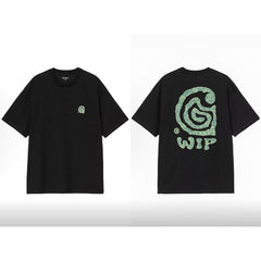 Retro Industrial Printed Loose T-Shirt