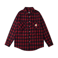 Classic Plaid & Solid Long Sleeve Trousers