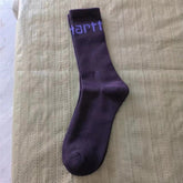 Classic Solid Color Crew Socks for Men & Women