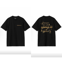Workwear Inspired Heavyweight Cotton Printed T-Shirt