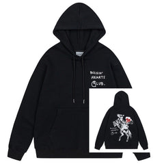 Alternative Skate Culture Fleece Hoodie | Relaxed Fit Grunge Aesthetic