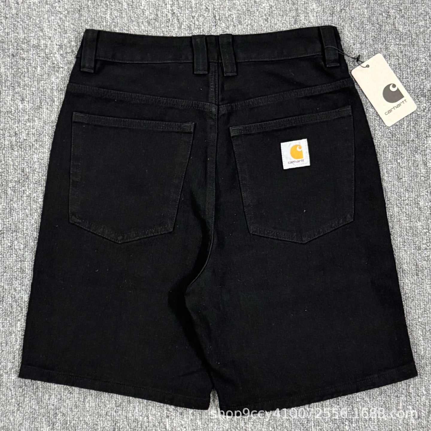 Premium Heavyweight Faded Denim Utility Shorts for Men