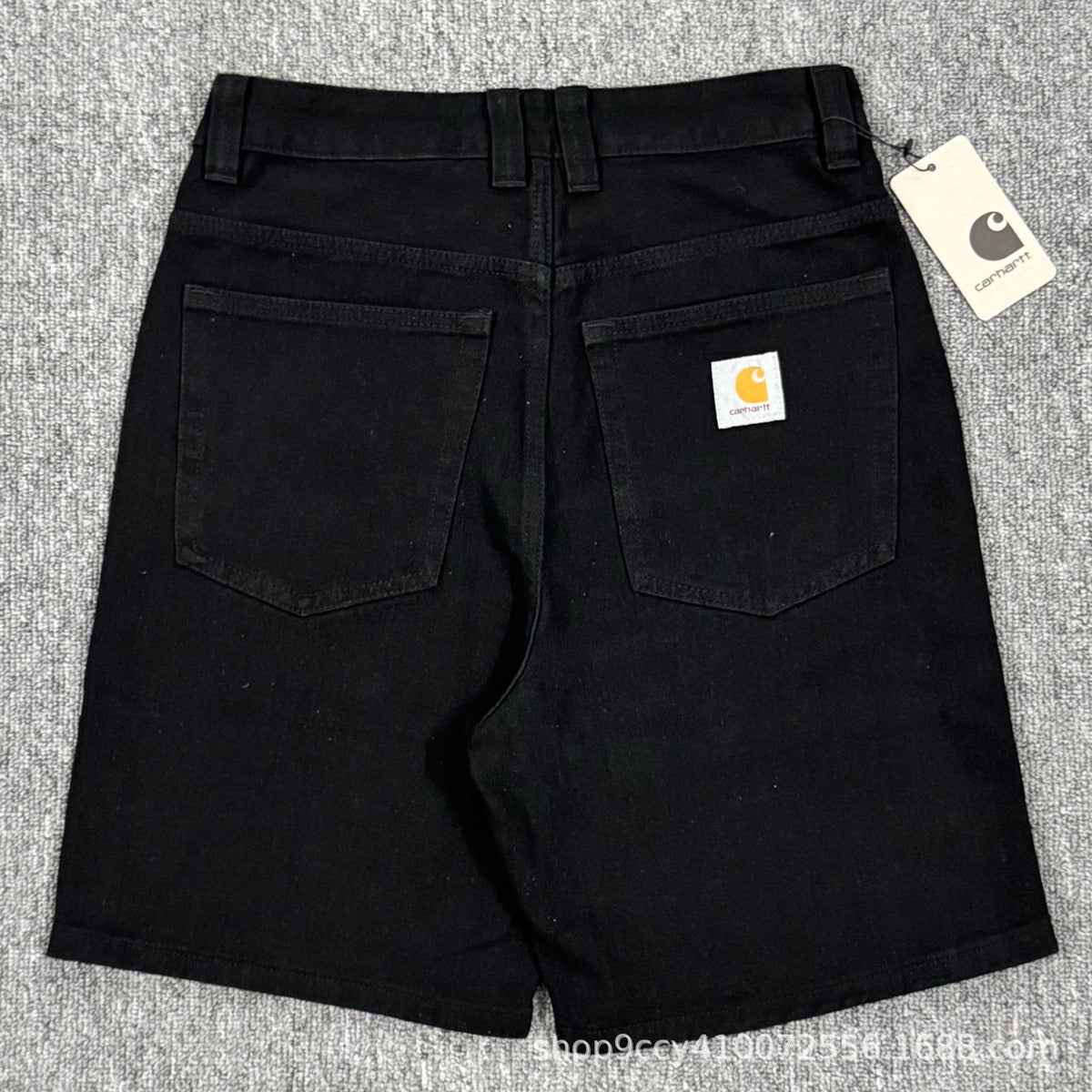 Premium Heavyweight Faded Denim Utility Shorts for Men