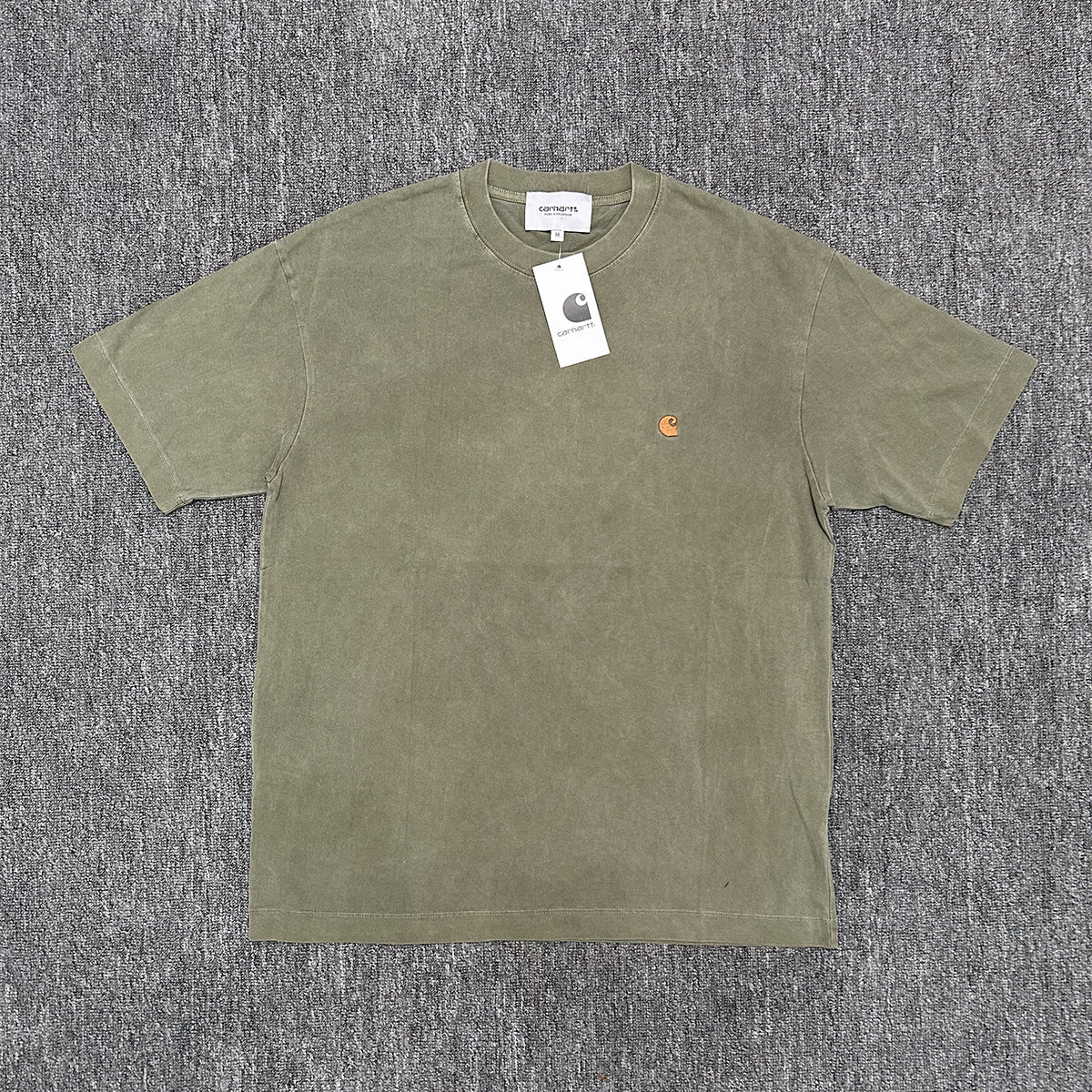 Retro Distressed Solid Color Heavy Cotton Tee