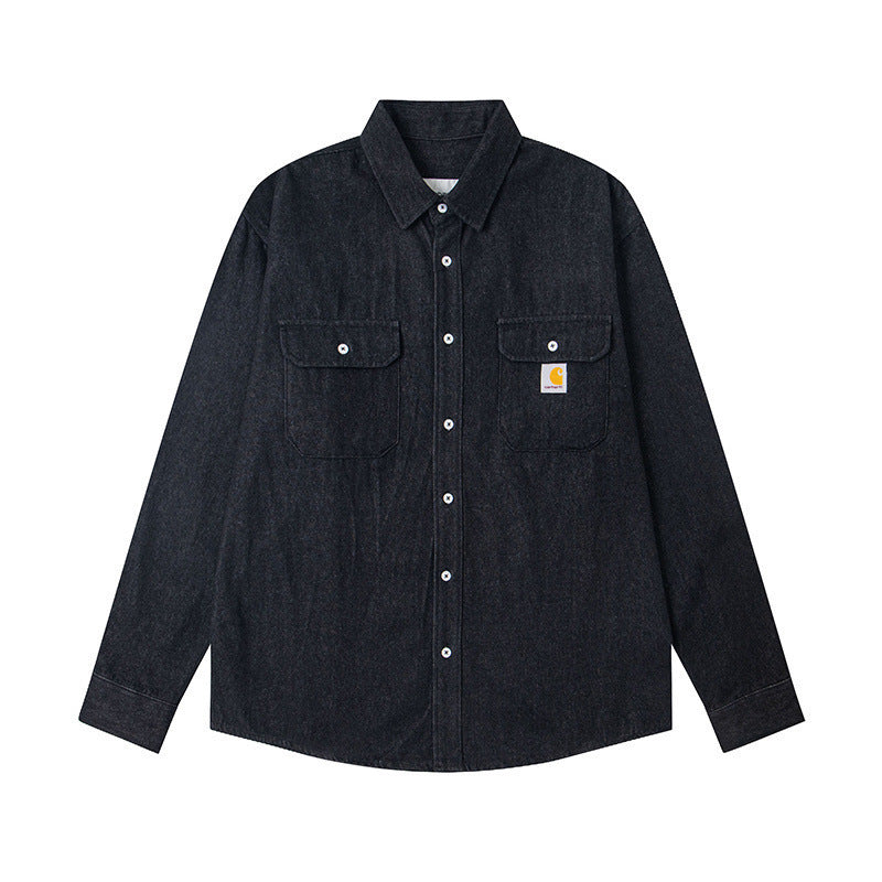 Vintage Workwear Canvas & Flannel Button-Down