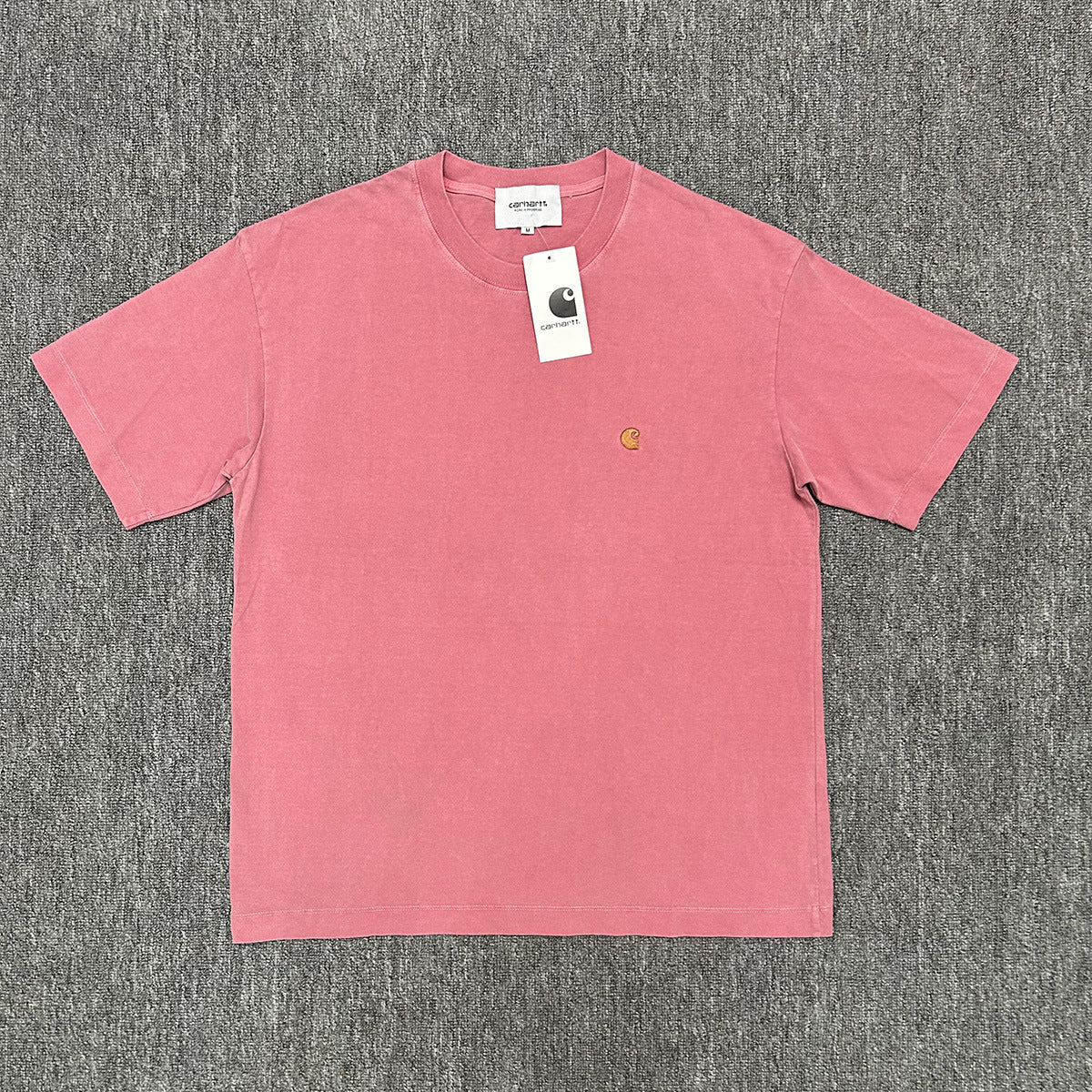 Retro Distressed Solid Color Heavy Cotton Tee