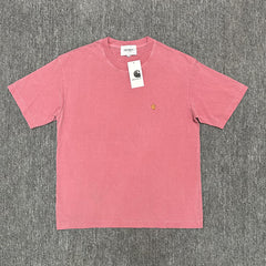 Retro Distressed Solid Color Heavy Cotton Tee