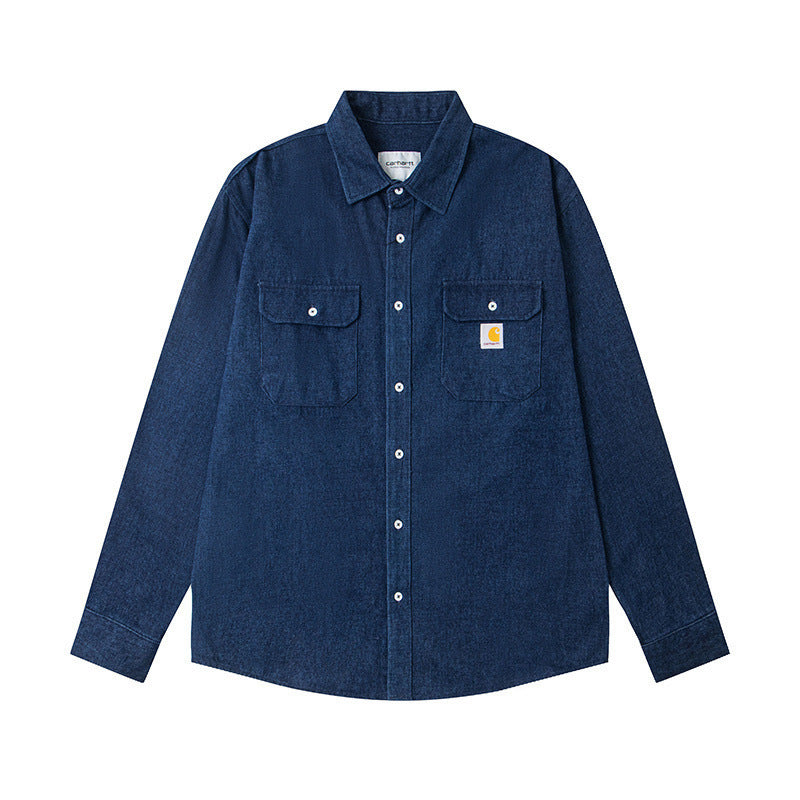 Vintage Workwear Canvas & Flannel Button-Down