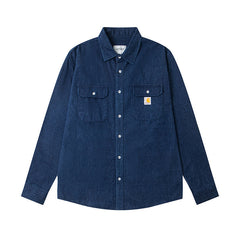 Vintage Workwear Canvas & Flannel Button-Down