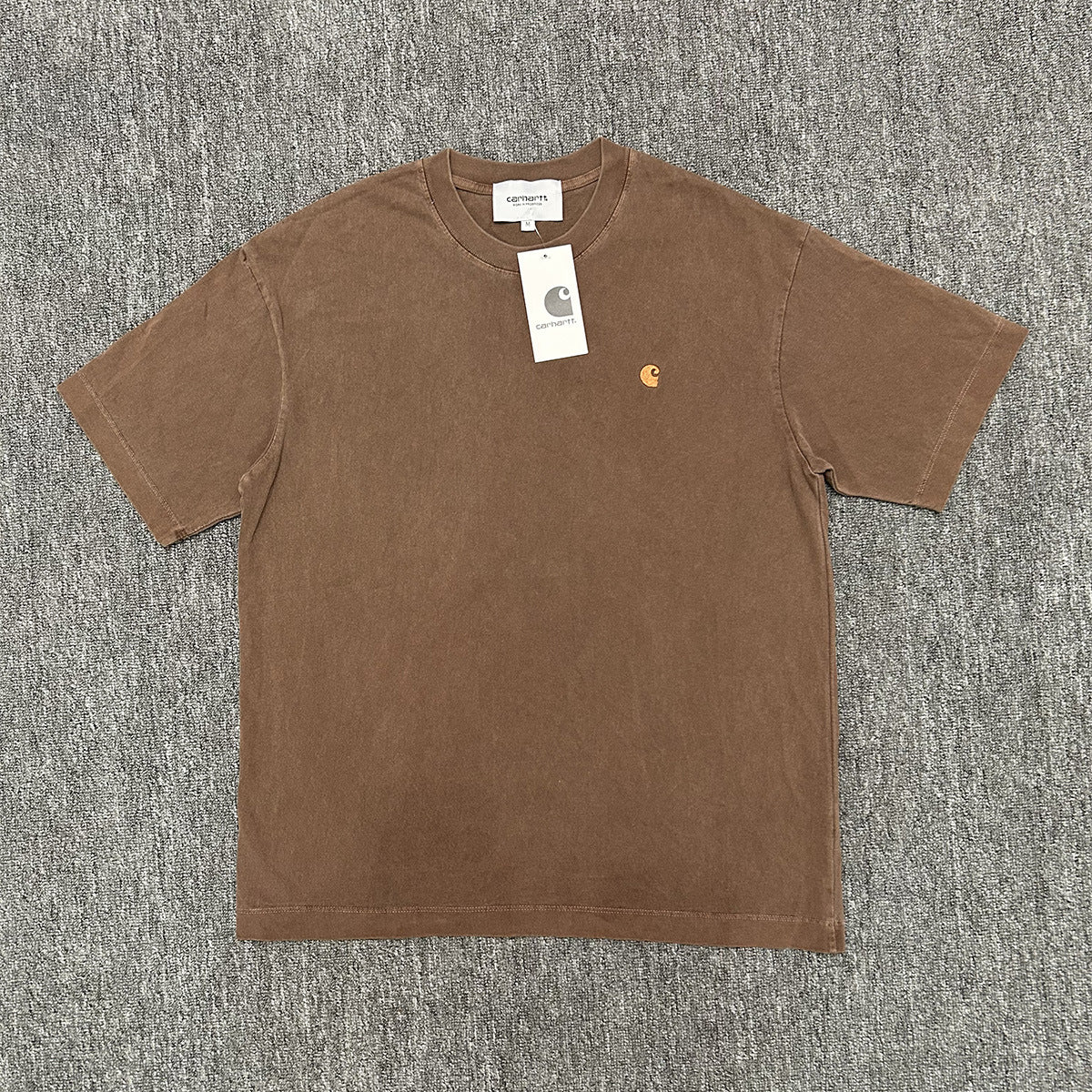 Retro Distressed Solid Color Heavy Cotton Tee