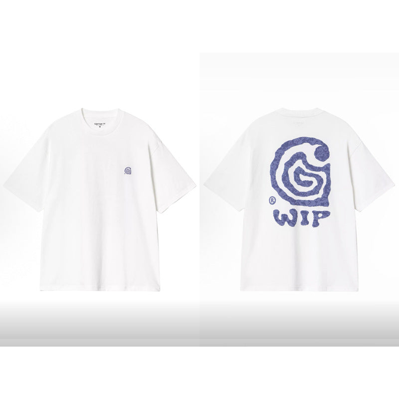 Retro Industrial Printed Loose T-Shirt
