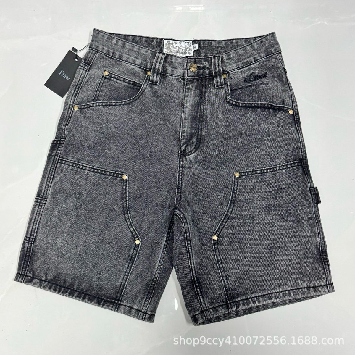 Rugged Flex Workwear Styled Denim Jorts