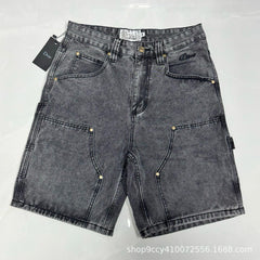 Rugged Flex Workwear Styled Denim Jorts