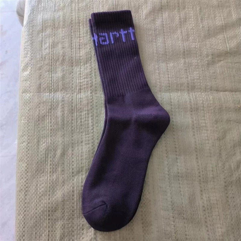Classic Solid Color Crew Socks for Men & Women