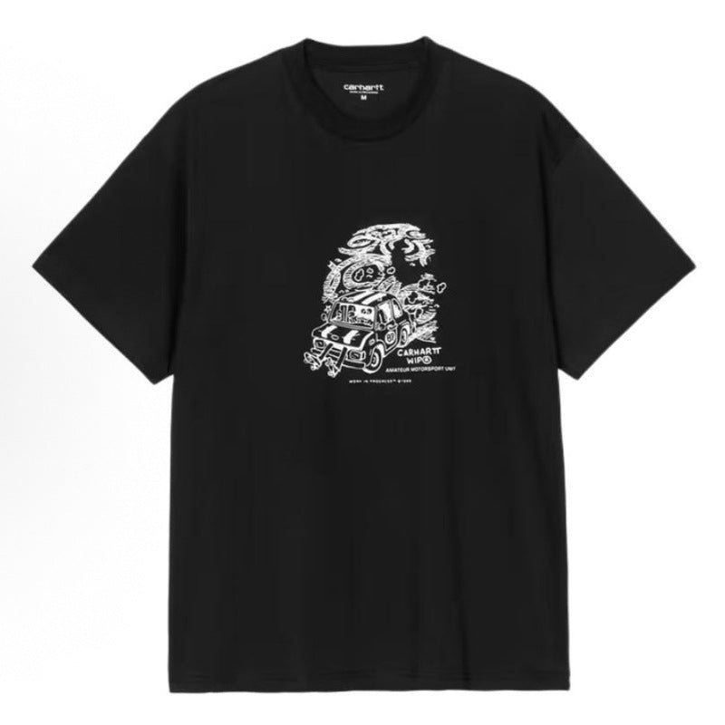 Retro Distressed Mineral Wash Heavy Cotton Tee